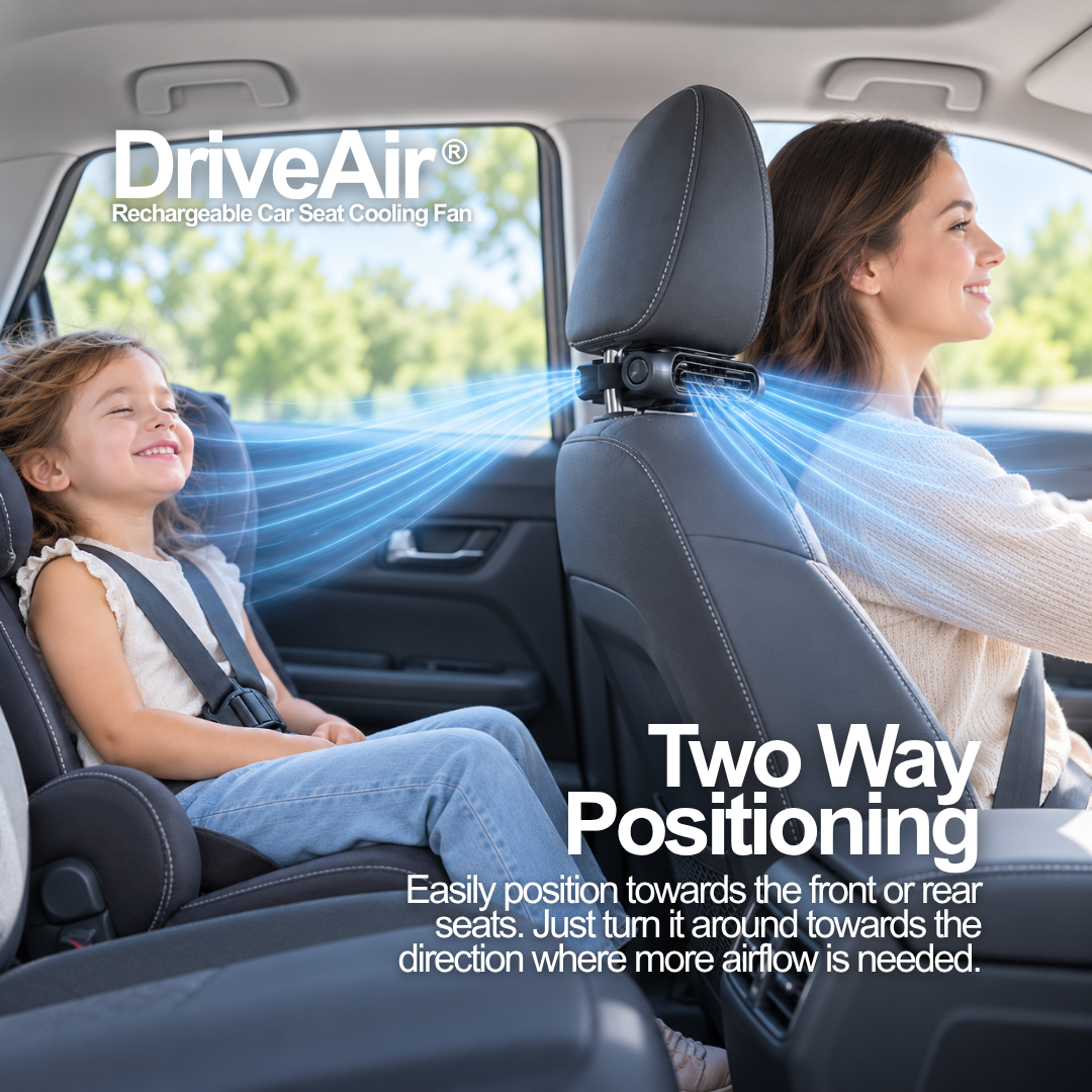 DriveAir® Rechargeable Car Seat Cooling Fan