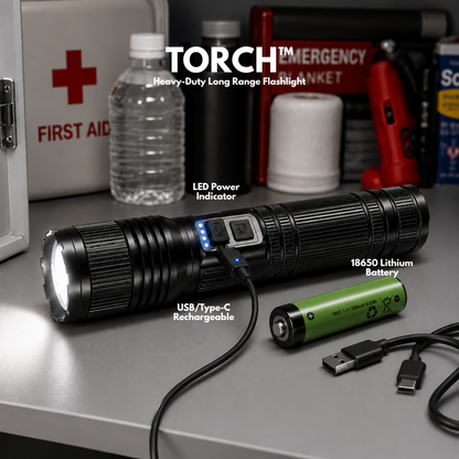 TORCH™ Heavy-Duty Long-Range Flashlight