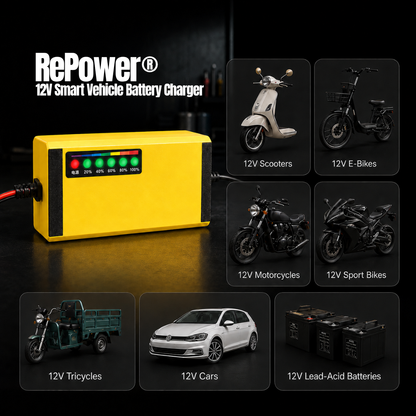 RePower® 12V Smart Vehicle Battery Charger